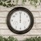 Nature Spring Wall Clock Thermometer, Indoor/Outdoor Decorative 18-inch Quartz Battery-Powered, Waterproof 501000UDC - alternate 1